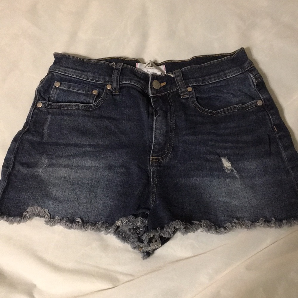 High waisted denim shorts